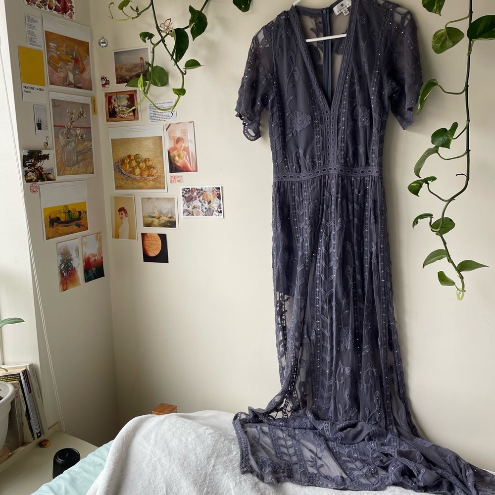 Socialite “Light my Fire” Lace Overlay Dress